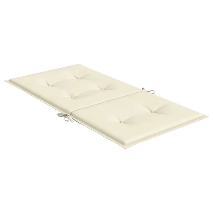 Coussins de chaise de jardin à dossier bas lot de 2 crème - 6
