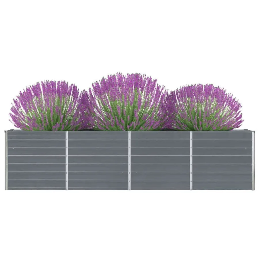 Jardinière 320x40x77 cm Acier galvanisé Gris - 2