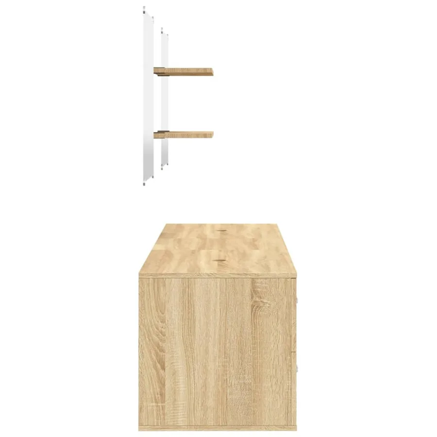 Ensemble de meubles salle de bain 5 pcs chêne bois d'ingénierie - 5