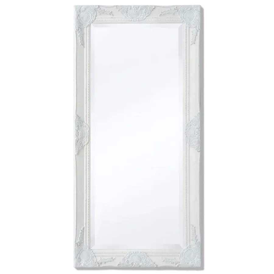 Miroir mural style baroque 100x50 cm blanc