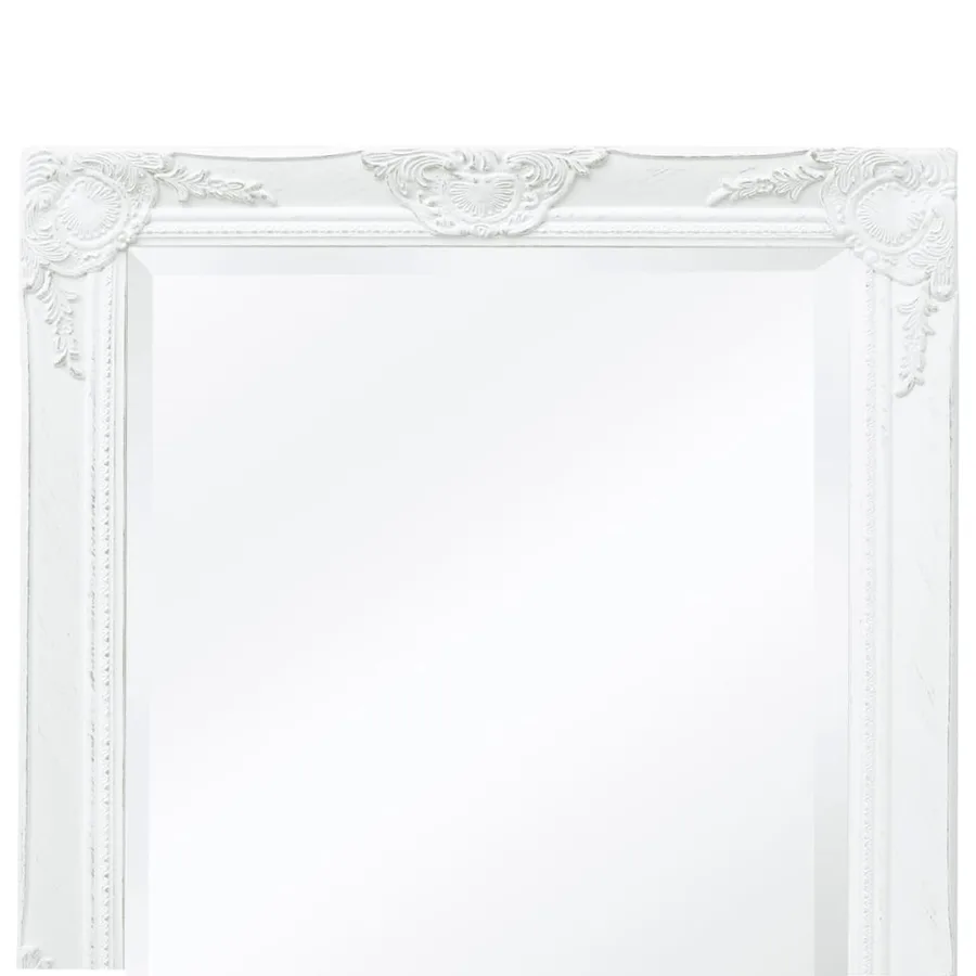Miroir mural style baroque 100x50 cm blanc - 7