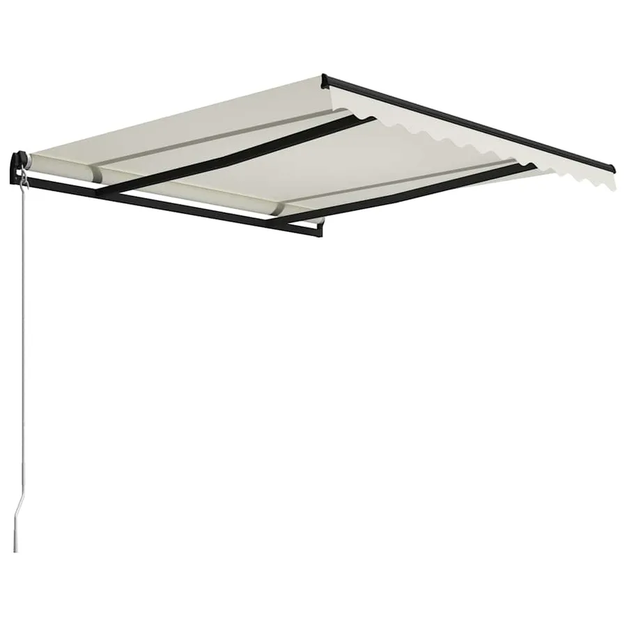 Auvent manuel rétractable 300x250 cm Crème - 3