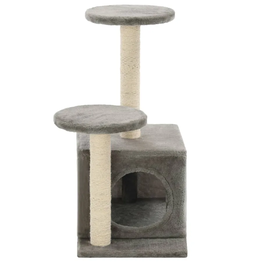 Arbre à chat avec griffoirs en sisal 60 cm Gris - 5