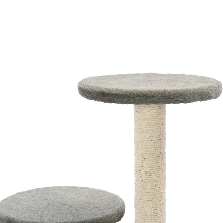 Arbre à chat avec griffoirs en sisal 60 cm Gris - 6