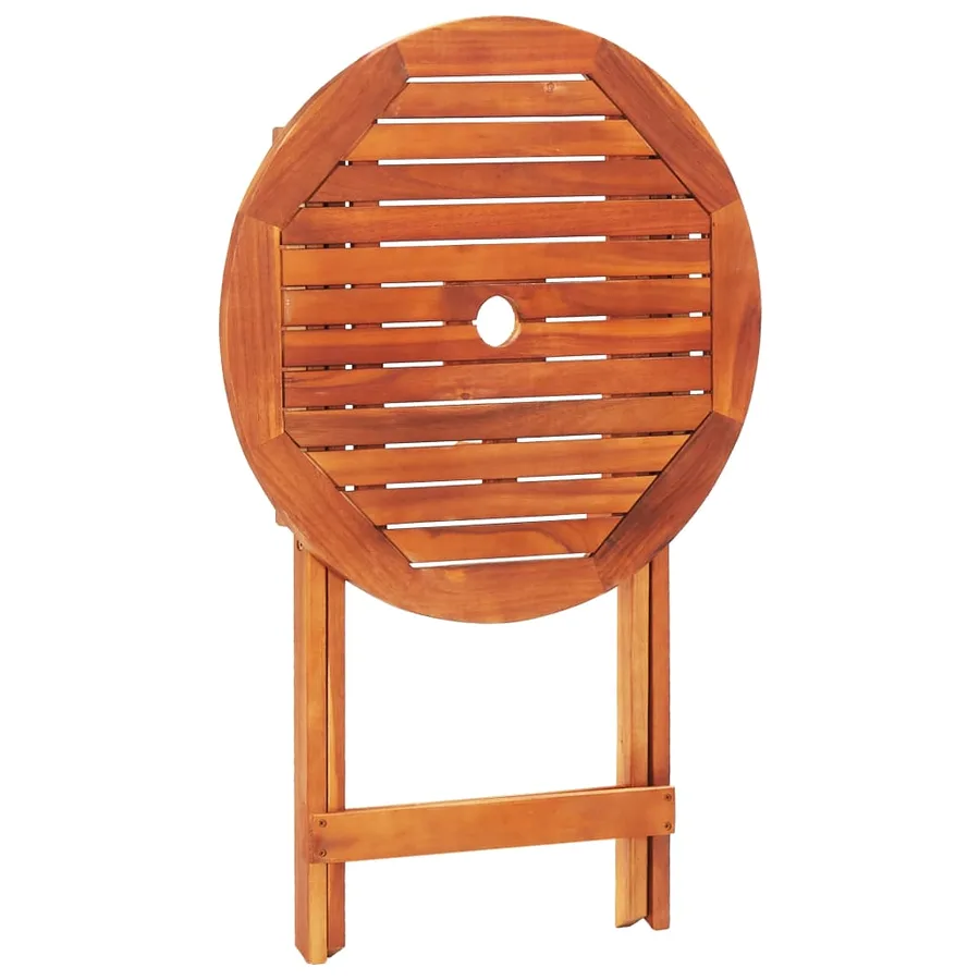 Ensemble à manger d'extérieur pliable 3 pcs Bois d'eucalyptus - 10