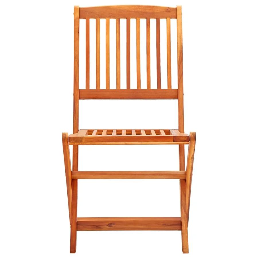 Ensemble à manger d'extérieur pliable 3 pcs Bois d'eucalyptus - 3