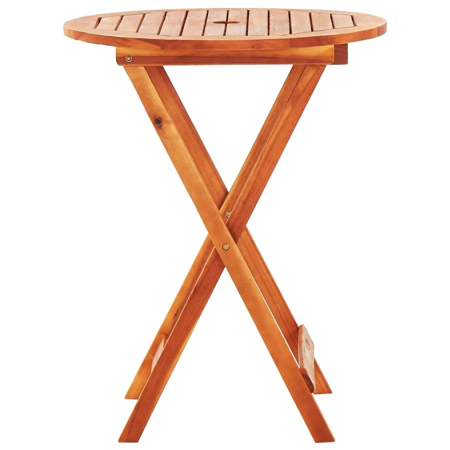 Ensemble à manger d'extérieur pliable 3 pcs Bois d'eucalyptus - 8
