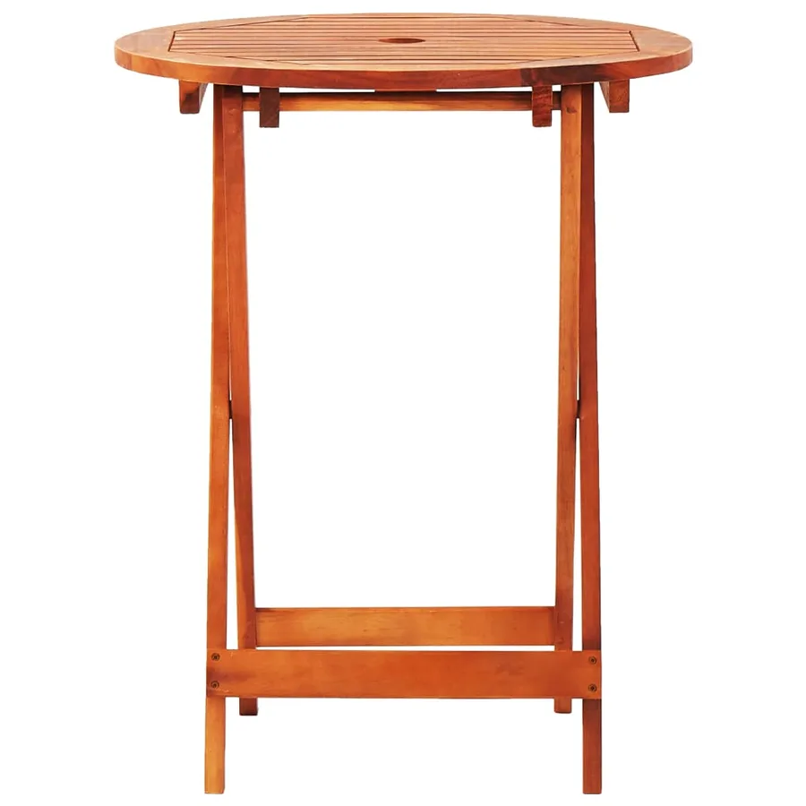 Ensemble à manger d'extérieur pliable 3 pcs Bois d'eucalyptus - 9