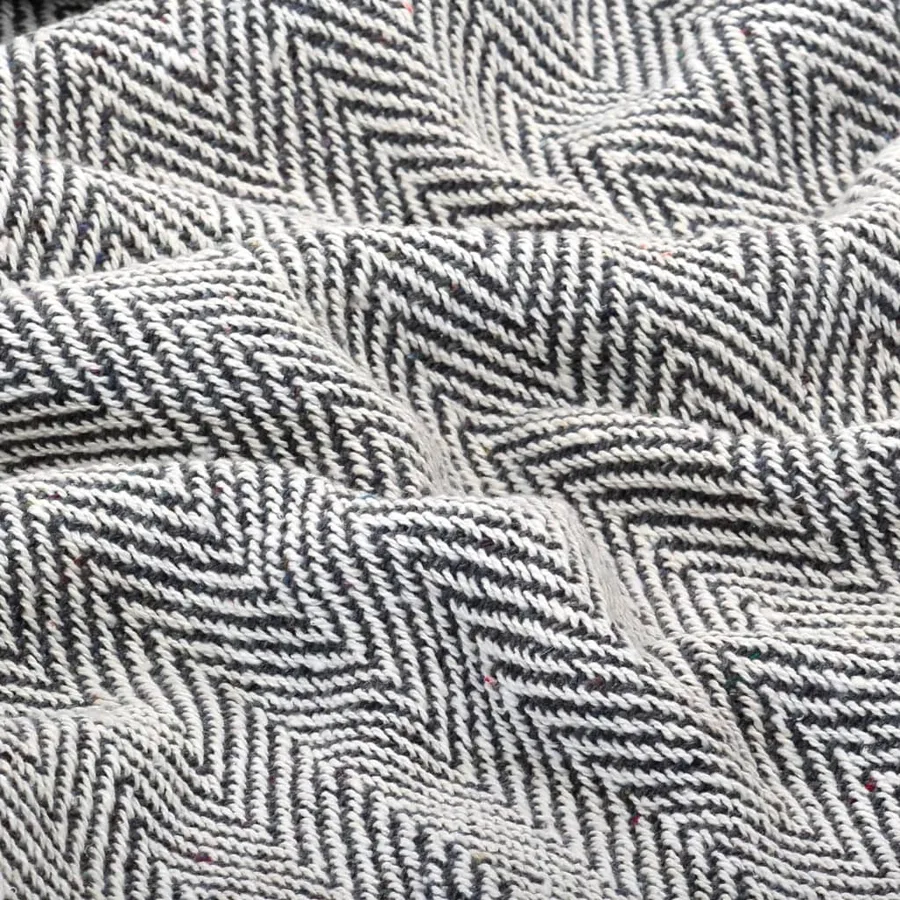 Couverture coton à chevrons 220x250 cm Bleu marine - 5