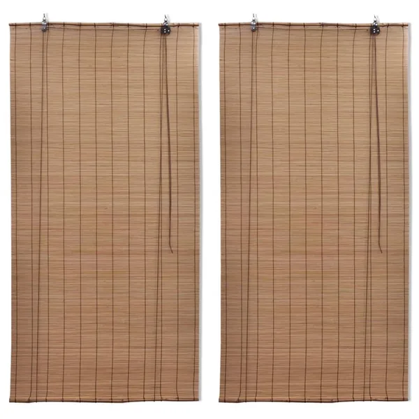 Stores roulants en bambou 2 pcs 150x220 cm Marron