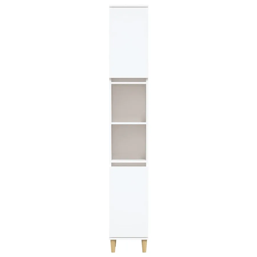 Armoire de salle de bain blanc 30x30x190 cm bois d'ingénierie - 6