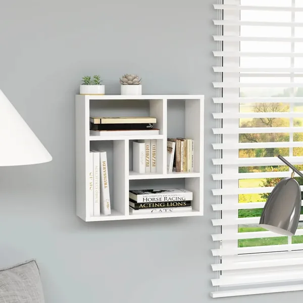Étagère murale Blanc 45x16x45 cm Bois d’ingénierie