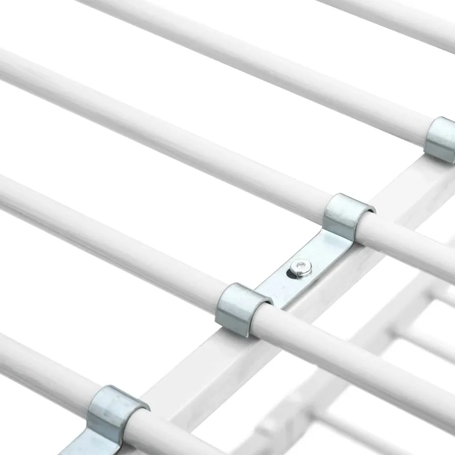 Lit superposé sans matelas blanc métal 90x200 cm - 6