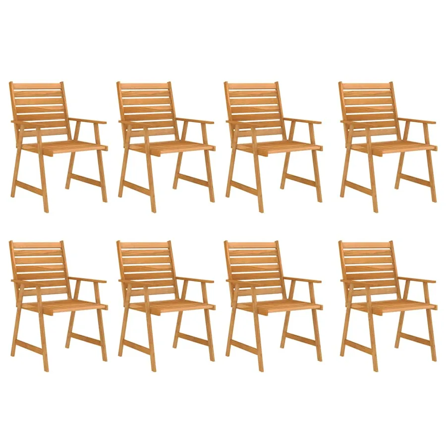 Ensemble à manger de jardin 9 pcs Bois d'acacia solide - 4