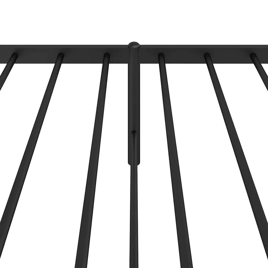 Cadre de lit métal sans matelas avec tête de lit noir 80x200 cm - 8