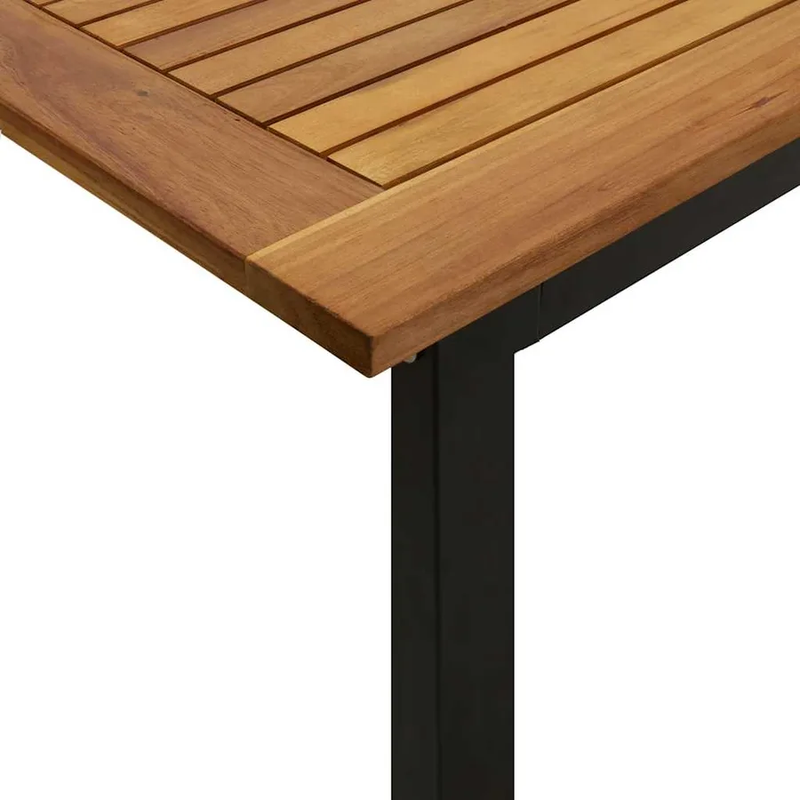 Ensemble à manger de jardin 7 pcs bois d'acacia solide et métal - 7