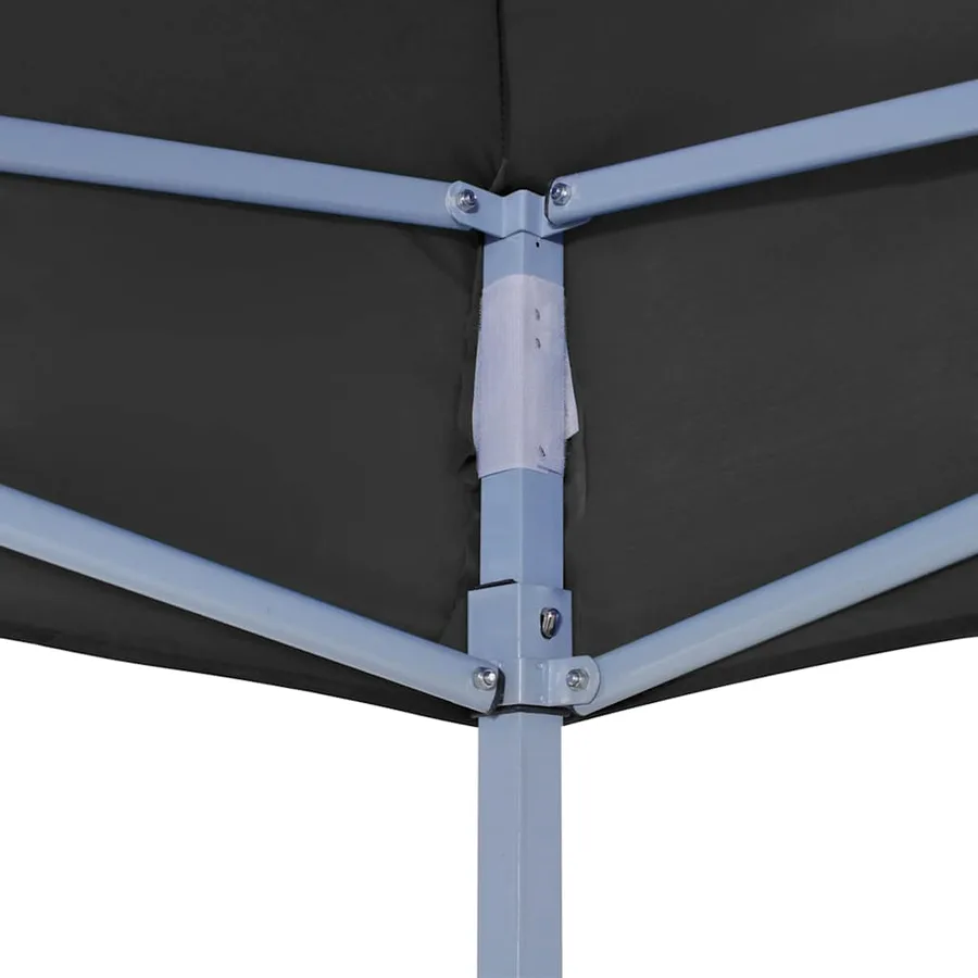 Toit de tente de réception 3x3 m Noir 270 g/m² - 4