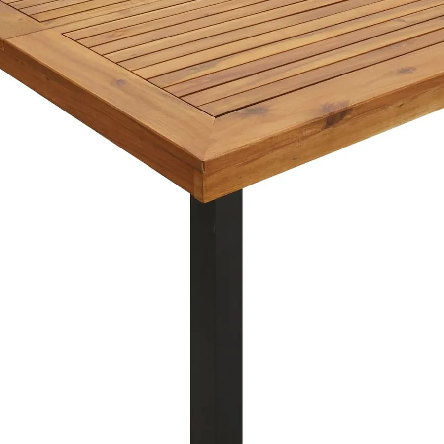 Ensemble à manger de jardin 9 pcs bois d'acacia solide et métal - 7