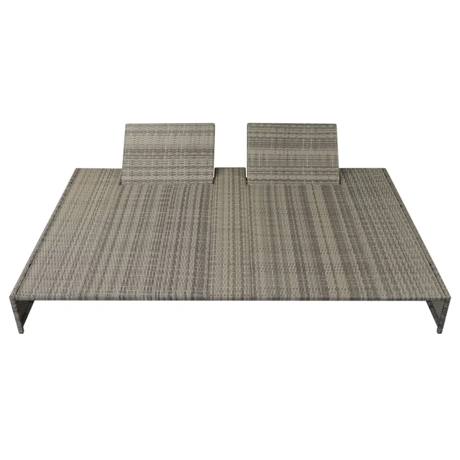 Salon de jardin 5 pcs avec coussins Résine tressée Gris - 6