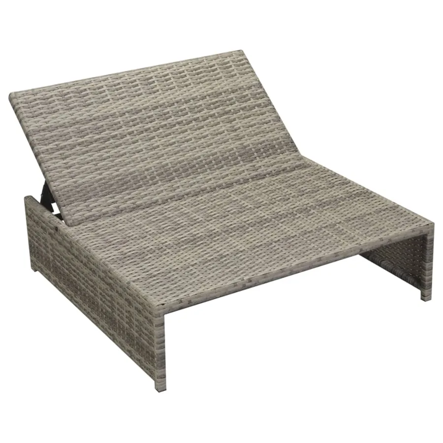 Salon de jardin 5 pcs avec coussins Résine tressée Gris - 7