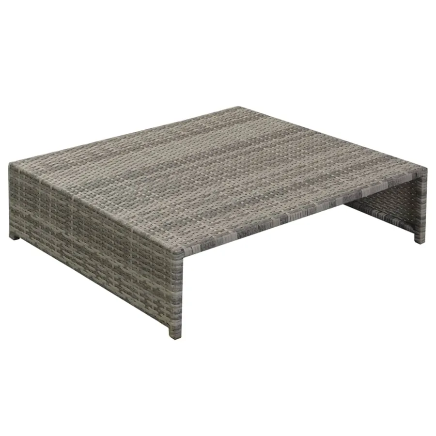 Salon de jardin 5 pcs avec coussins Résine tressée Gris - 8
