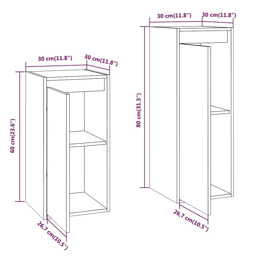 Meubles TV 2 pcs Bois massif de pin - 9