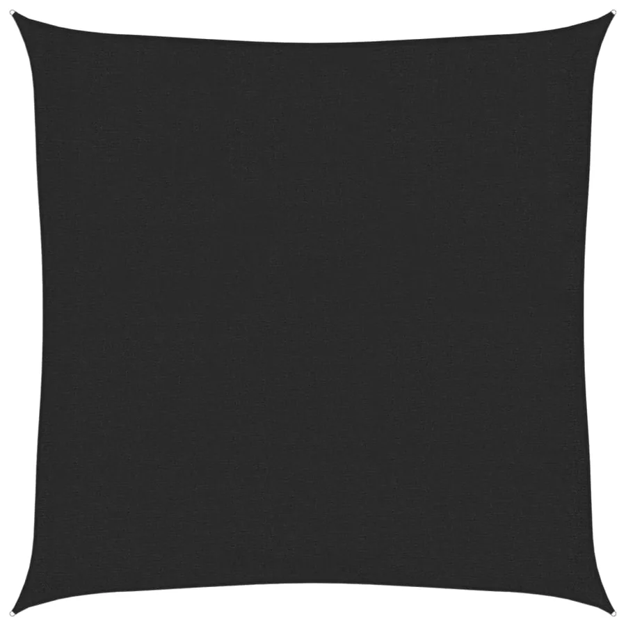 Voile d'ombrage 160 g/m² Noir 3,6x3,6 m PEHD - 2