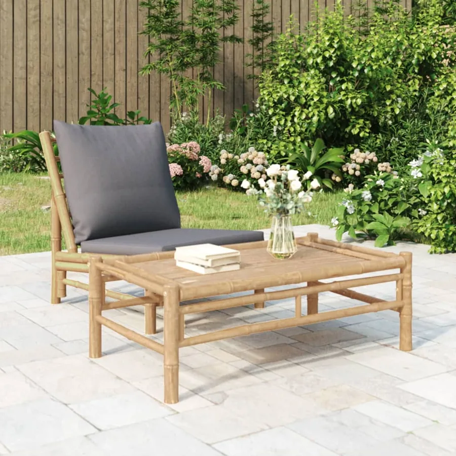 Table basse de jardin 100x55x33 cm bambou