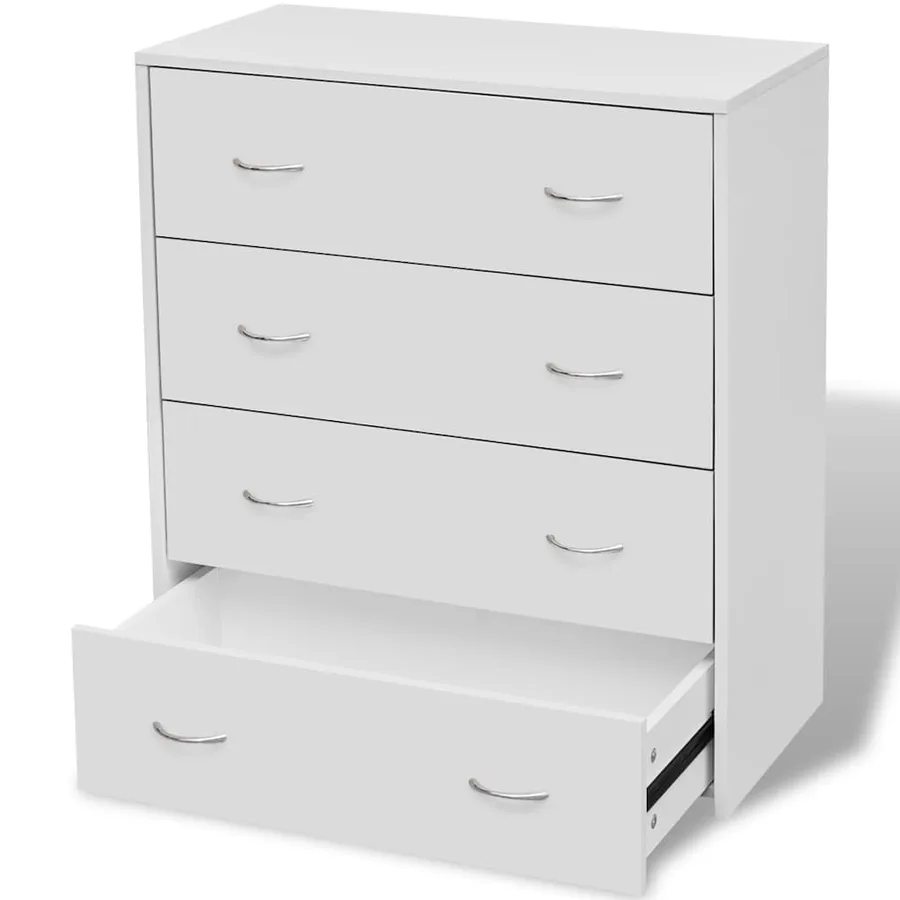 Buffet avec 4 tiroirs 60x30,5x71 cm Blanc - 2