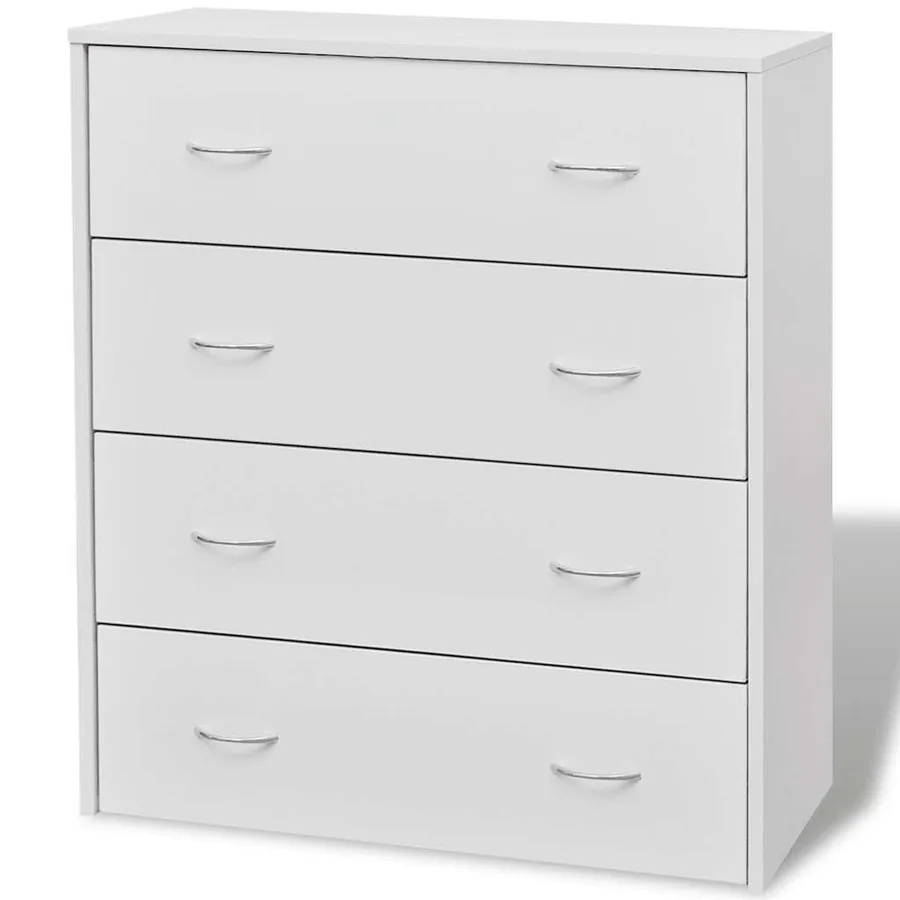 Buffet avec 4 tiroirs 60x30,5x71 cm Blanc - 3