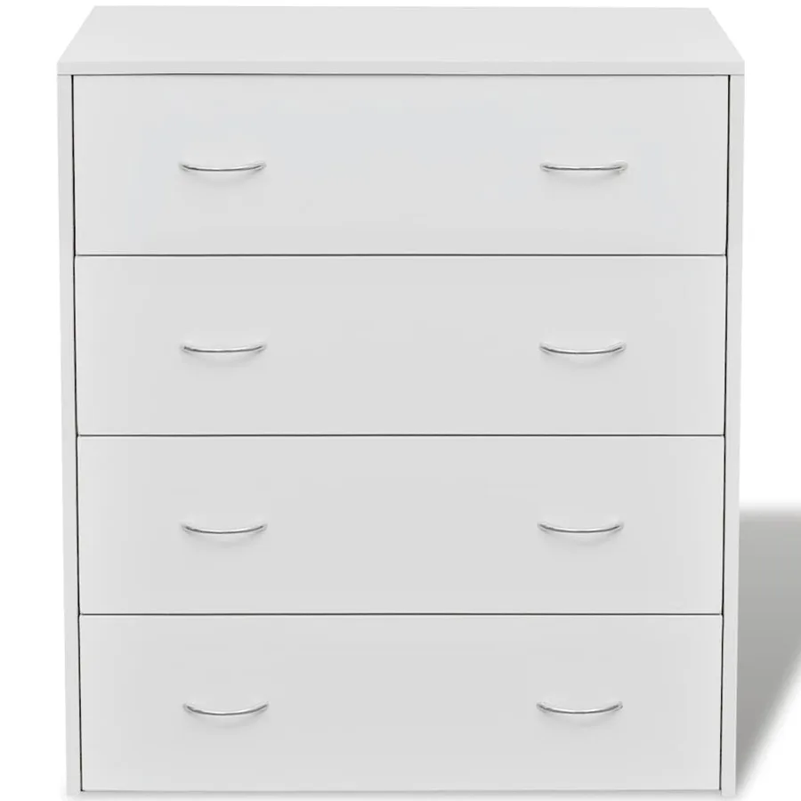 Buffet avec 4 tiroirs 60x30,5x71 cm Blanc - 4