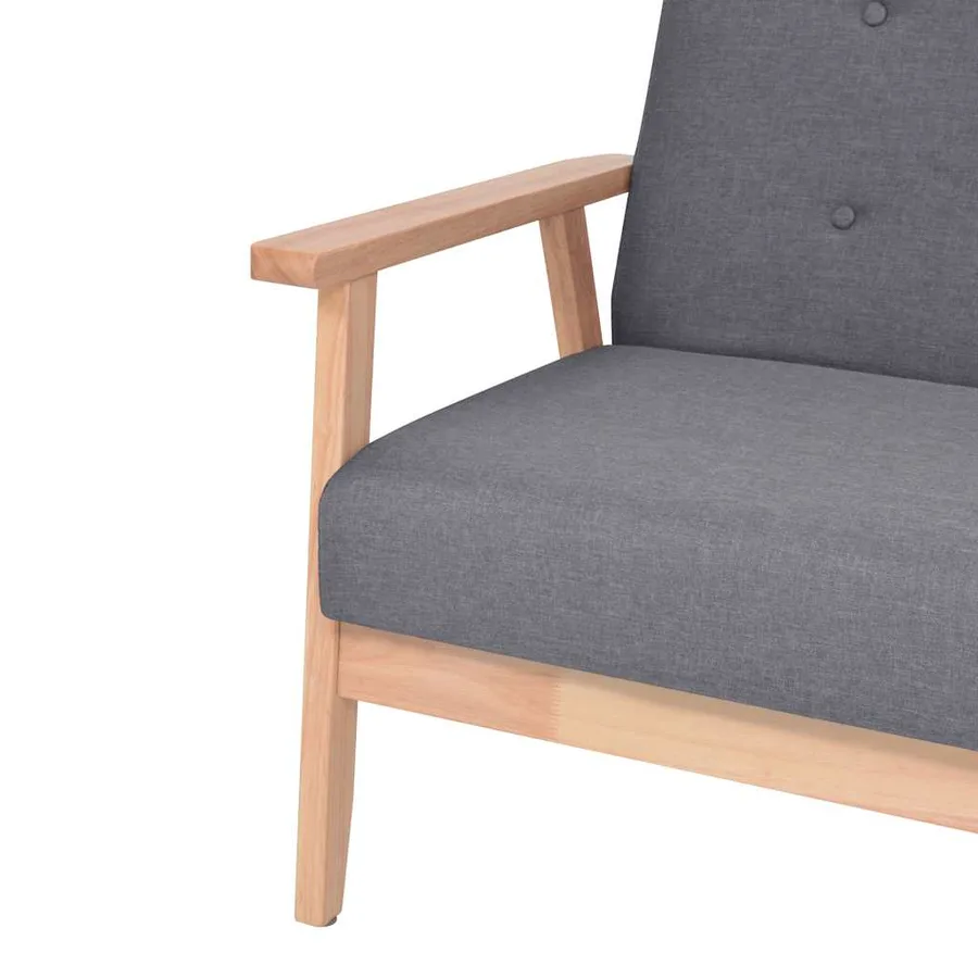 Jeu de canapé 2 pcs Tissu Gris foncé - 6