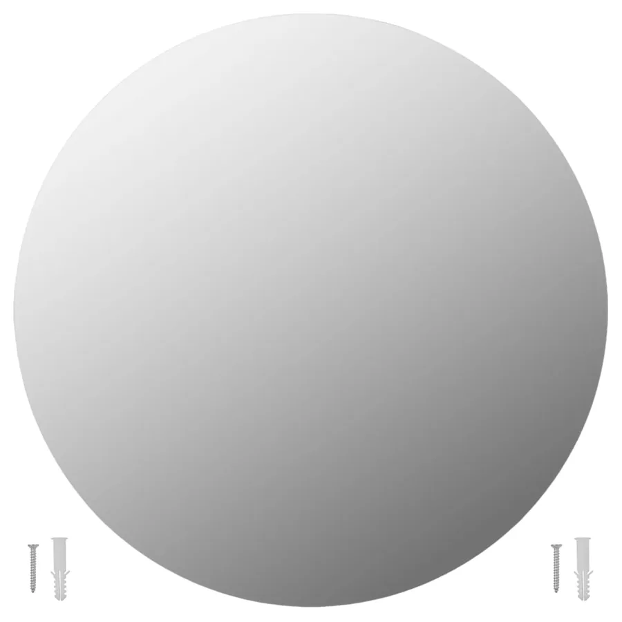 Miroirs muraux 2 pcs 50 cm Rond Verre - 2