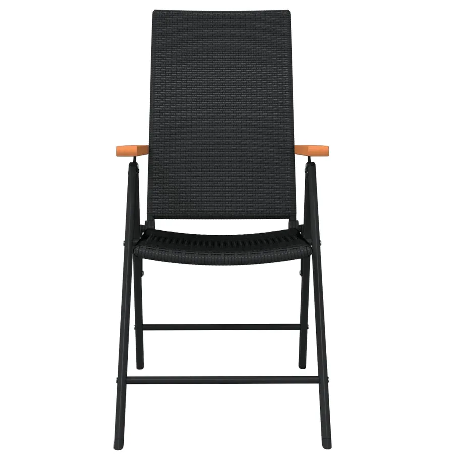 Ensemble à manger de jardin 5 pcs Noir - 4