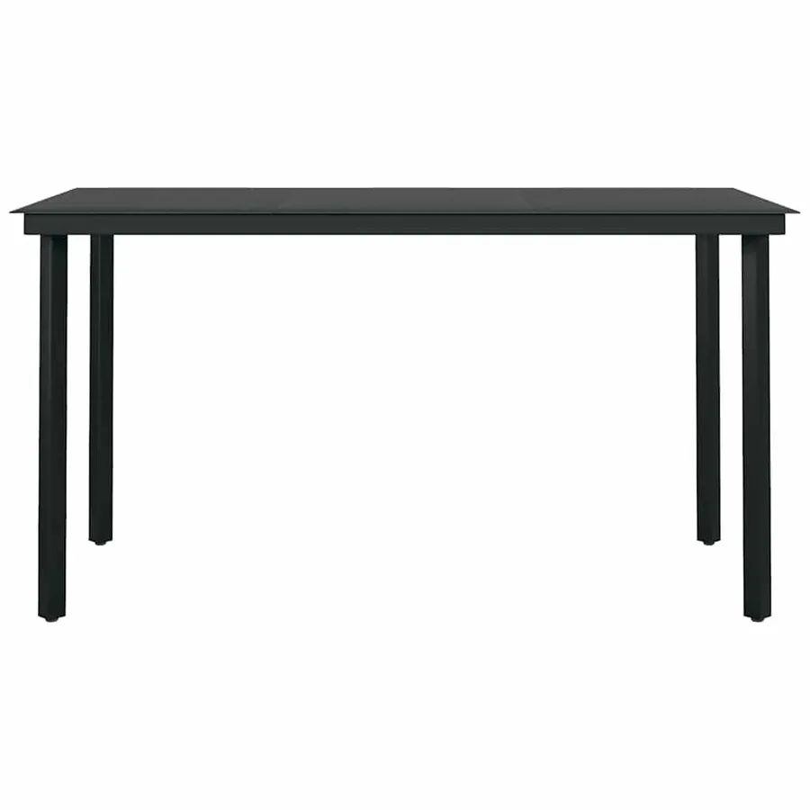 Ensemble à manger de jardin 5 pcs Noir - 6