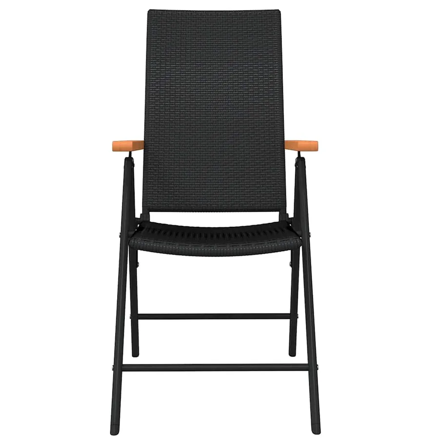 Ensemble à manger de jardin 7 pcs Noir - 4