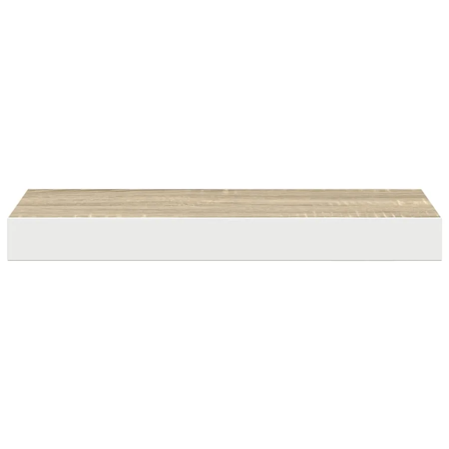 Étagère murale flottante chêne et blanc 50x23,5x3,8 cm MDF - 6