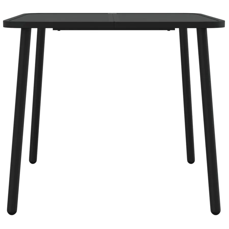 Table de jardin anthracite 80x80x71 cm acier - 3