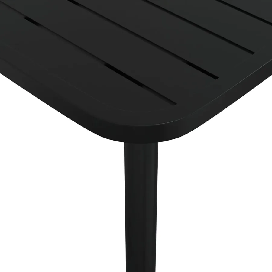 Table de jardin anthracite 80x80x71 cm acier - 5