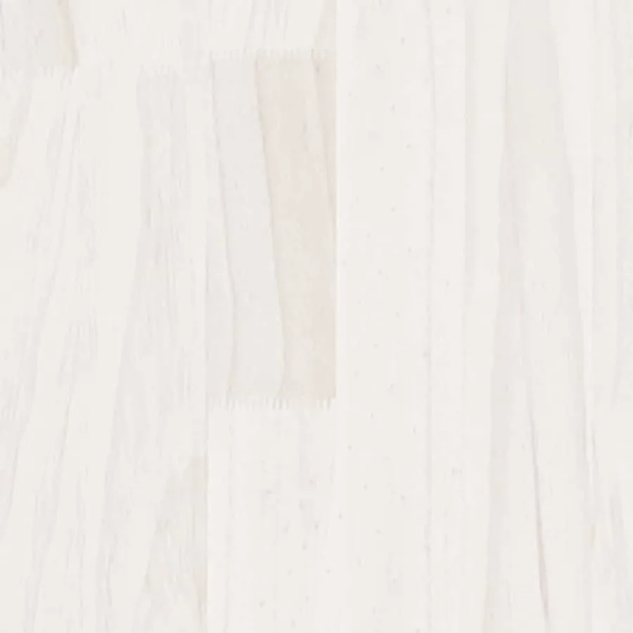 Cadre de lit sans matelas blanc bois massif 200x200 cm - 7