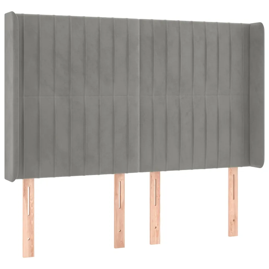 Sommier à lattes de lit matelas et LED Gris clair 140x190 cm - 7