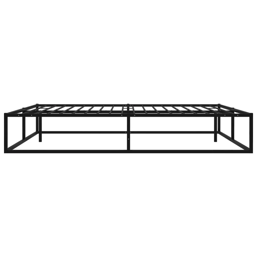 Cadre de lit sans matelas noir métal 160x200 cm - 3