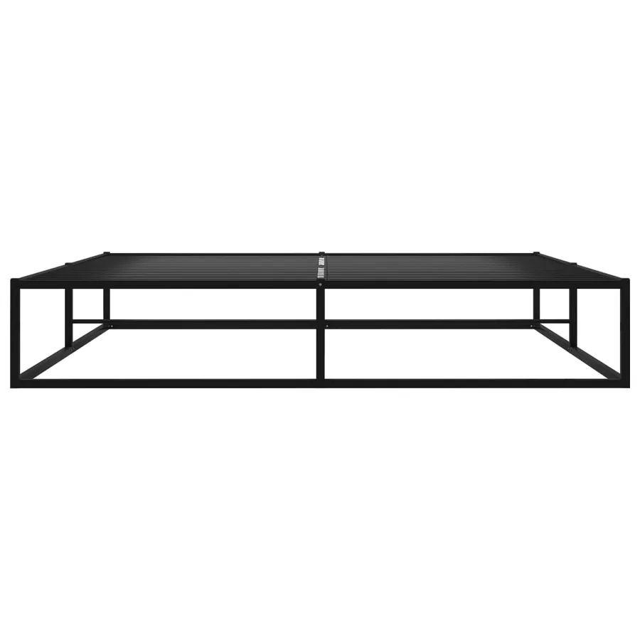 Cadre de lit sans matelas noir métal 160x200 cm - 4