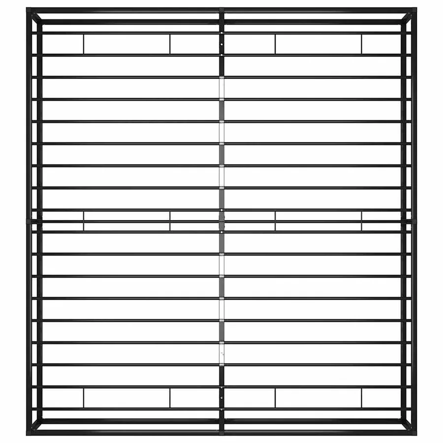 Cadre de lit sans matelas noir métal 160x200 cm - 6