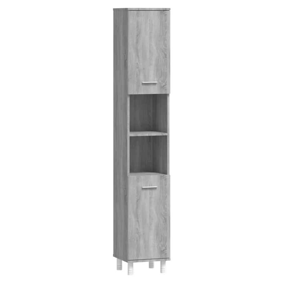 Armoire de bain Sonoma gris 30x30x179 cm Bois d'ingénierie - 2