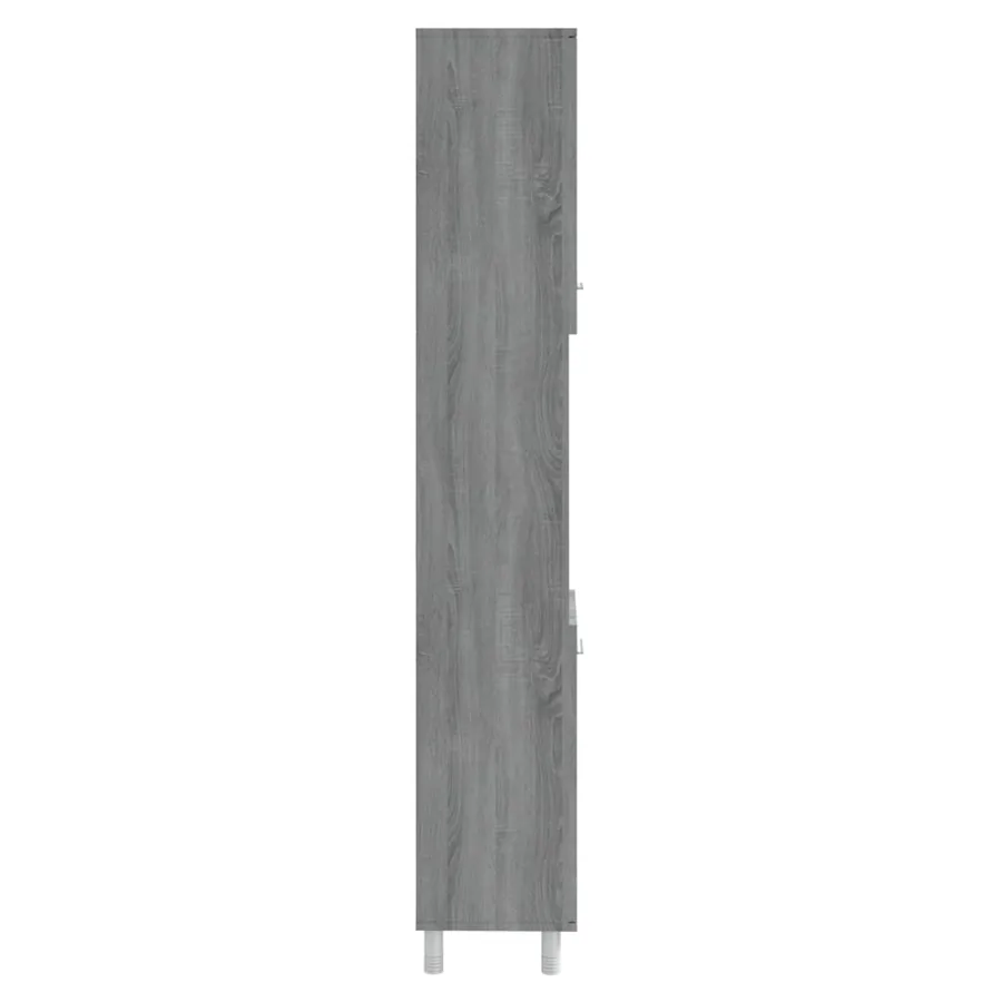 Armoire de bain Sonoma gris 30x30x179 cm Bois d'ingénierie - 7