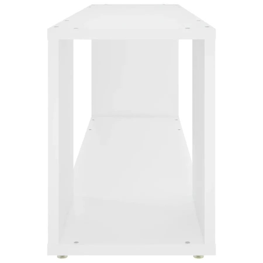 Meuble TV Blanc 100x24x32 cm Bois d'ingénierie - 4