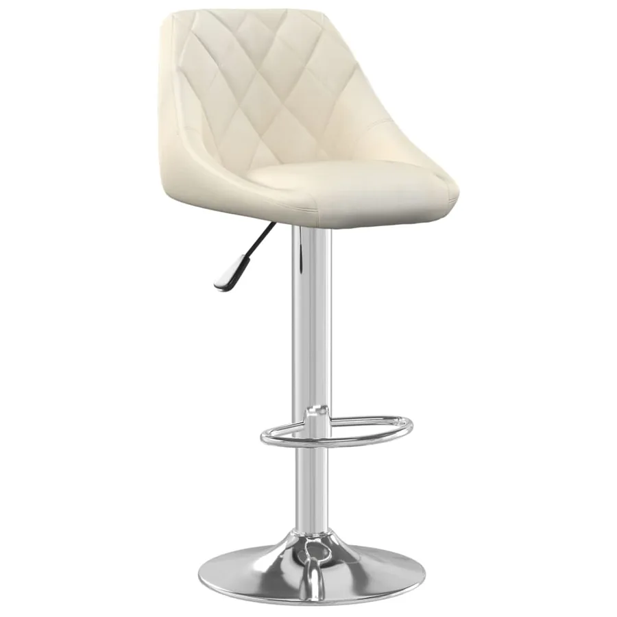 Tabourets de bar lot de 2 crème velours - 3