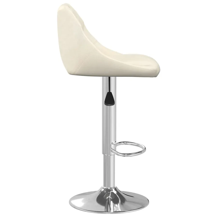 Tabourets de bar lot de 2 crème velours - 5