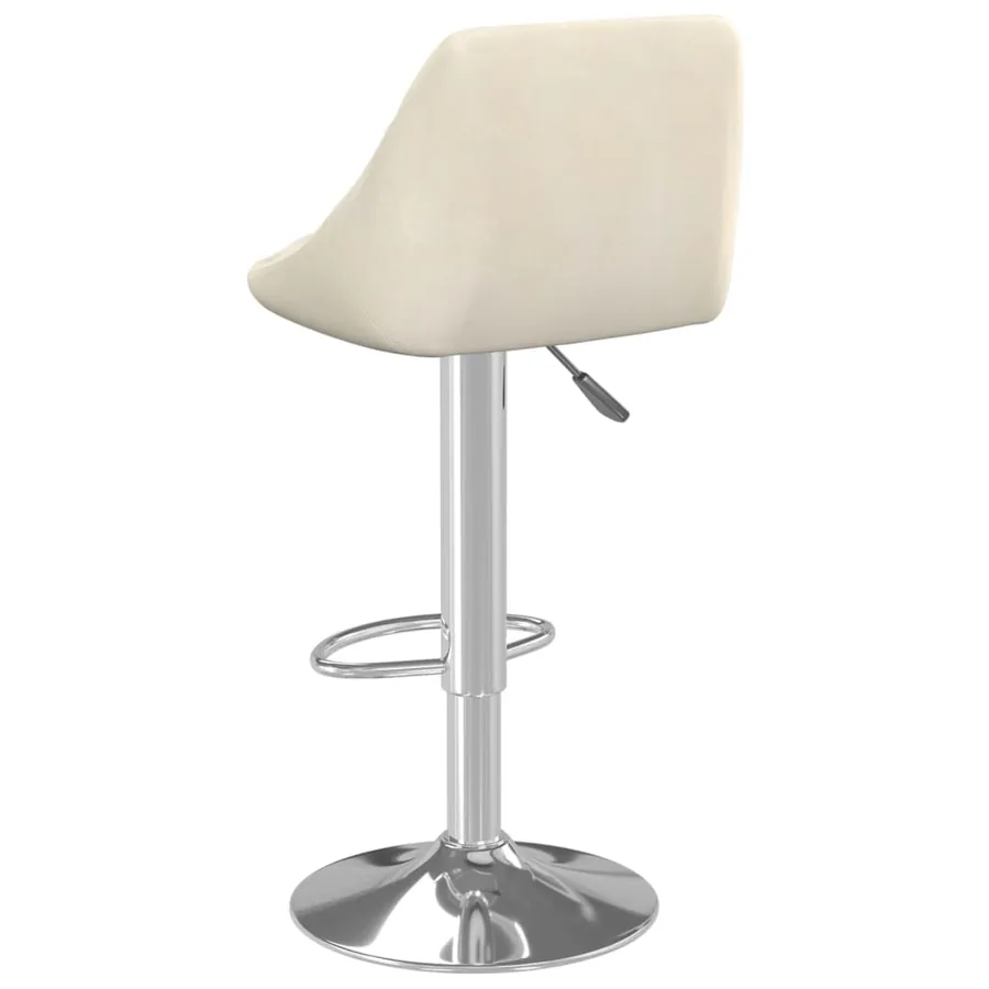 Tabourets de bar lot de 2 crème velours - 6
